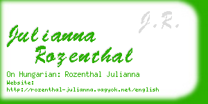 julianna rozenthal business card